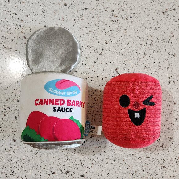 Bark Slobber Spray Canned Barry Sauce Multi-Part Plush Crinkly Dog Toy sz M/L? - Picture 2 of 13